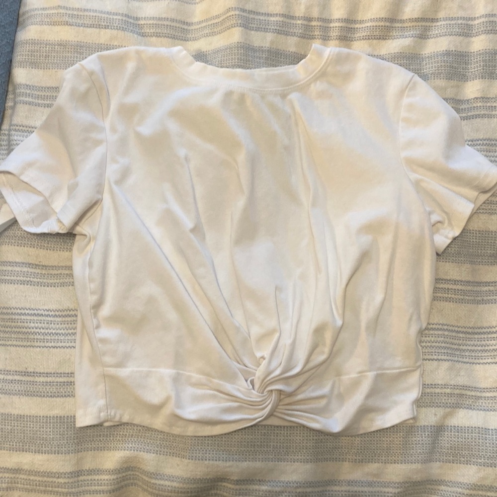 White Twist Crop Top
